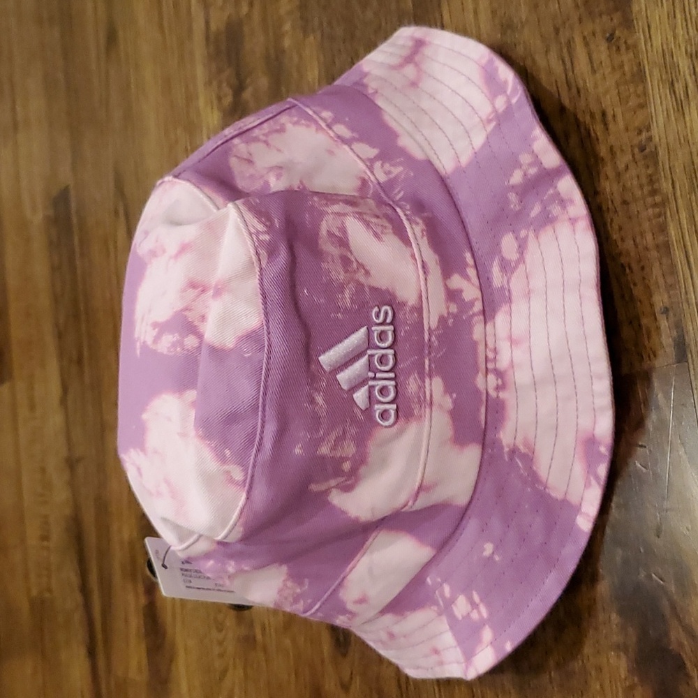 Womens Adidas lilac tie dye bucket hat - Picture 1 of 4